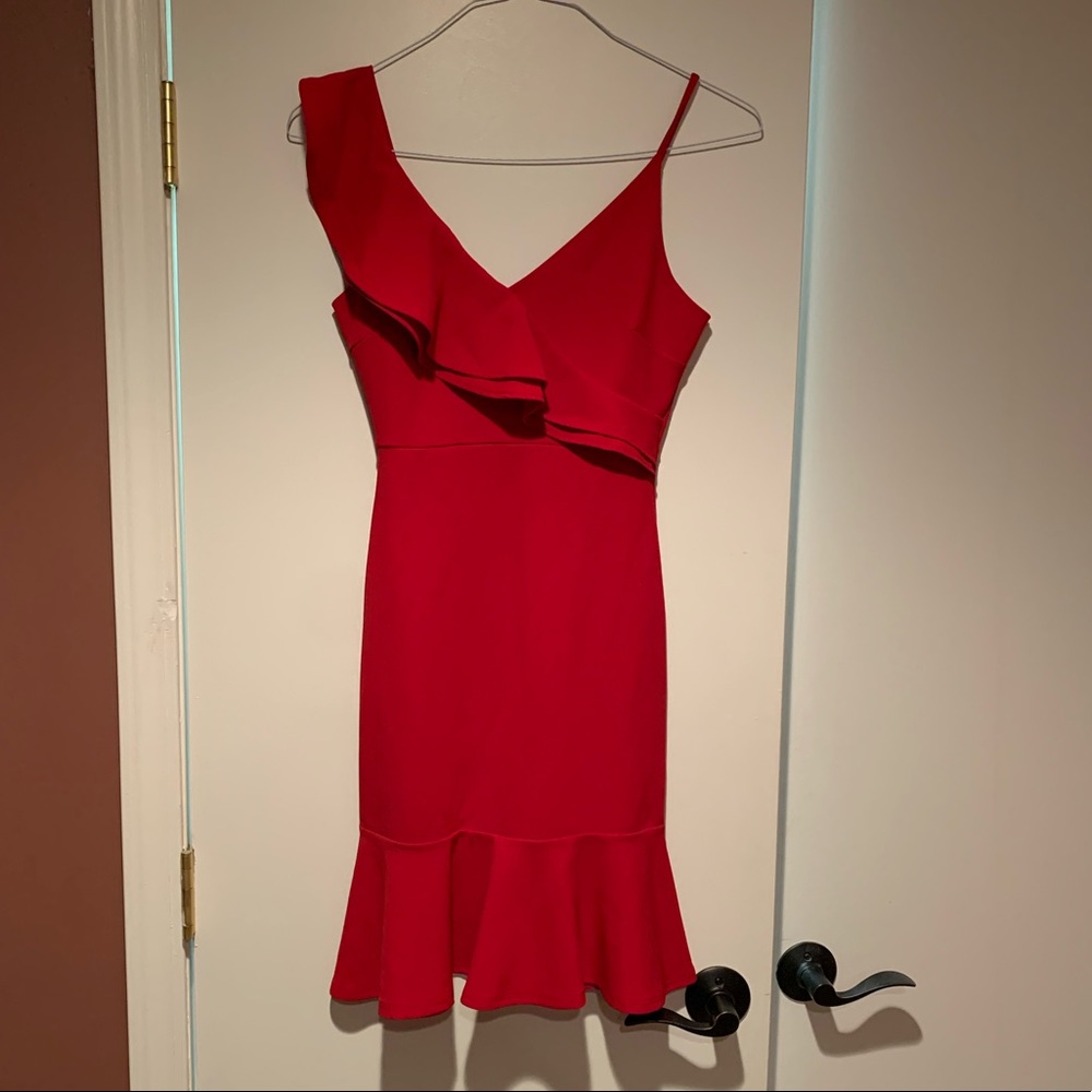 Gorgeous fancy mini dress hot red